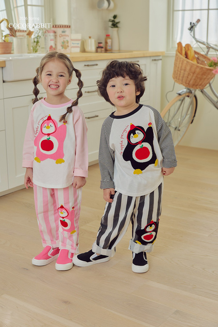 正韓春Coco Rabbit 兩色企鵝直條褲