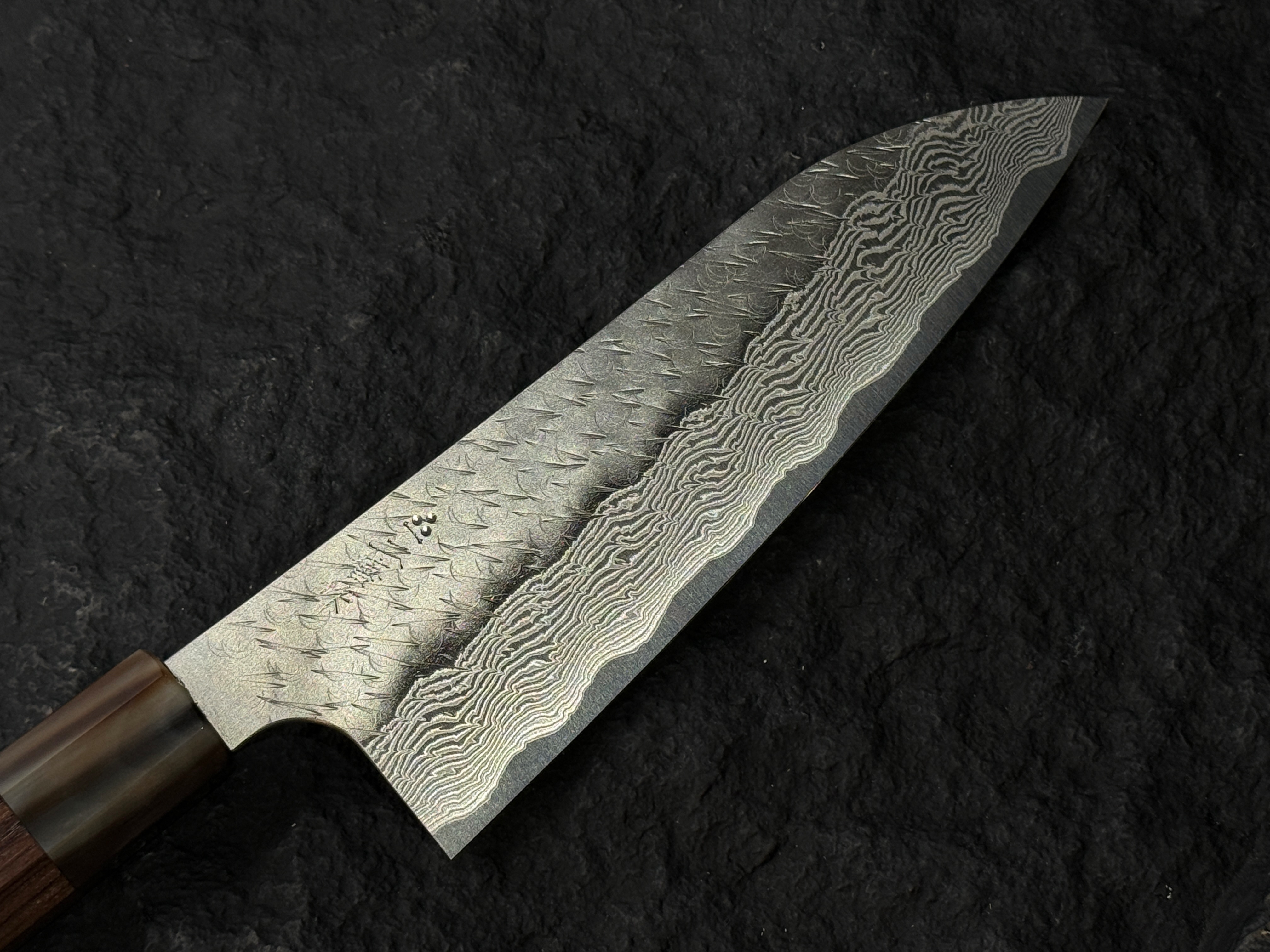 二唐刃物 SPG STRIX 槌目 墨流 三德