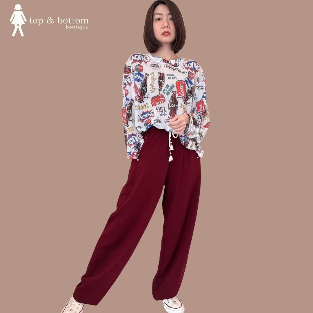 LONG SLEEVE PRINTED MESH BLOUSE