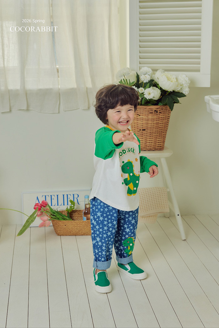 正韓春Coco Rabbit 兩色立體恐龍牛仔褲