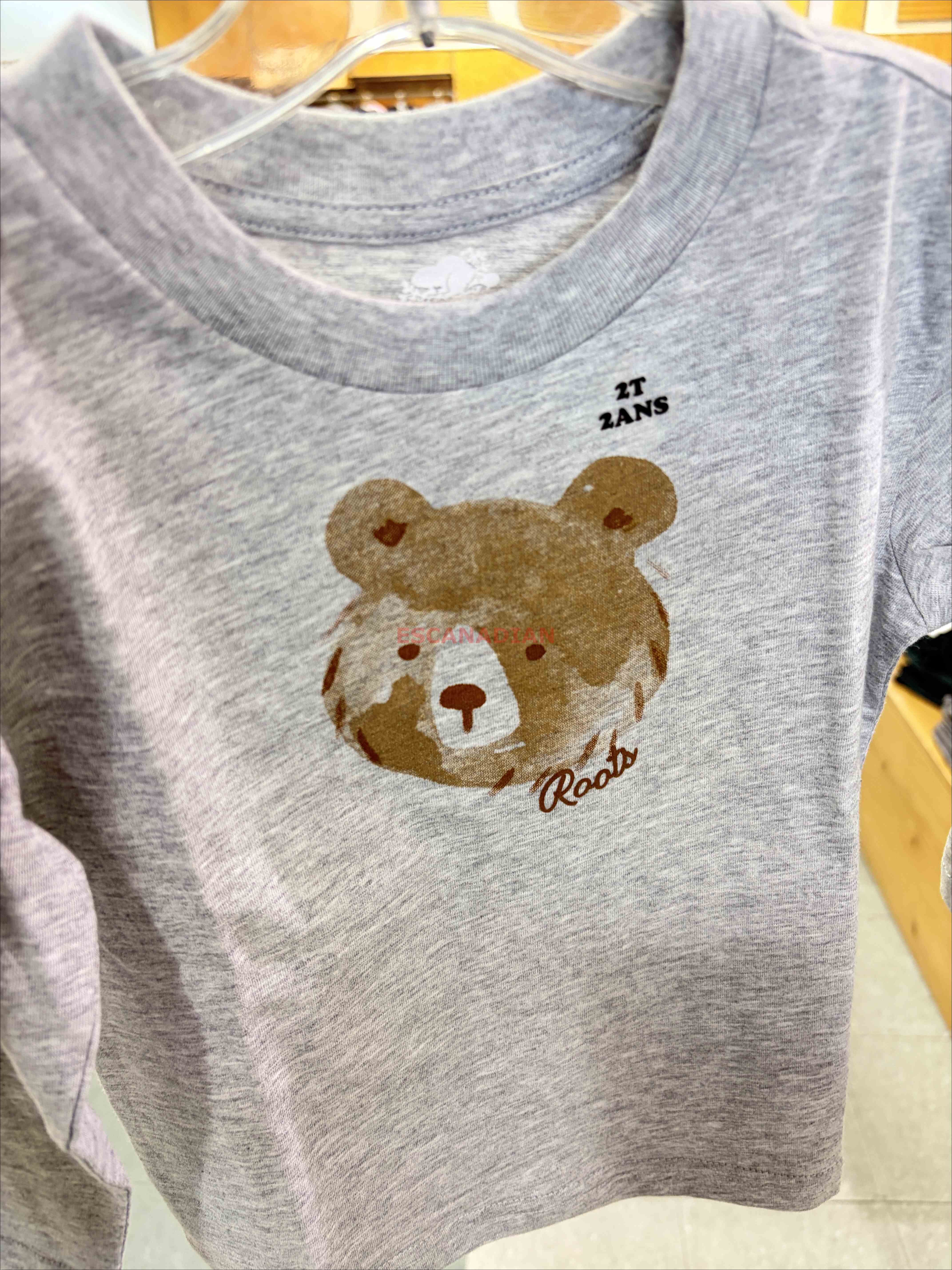 ROOTS 小童 熊熊圖案 長TEE