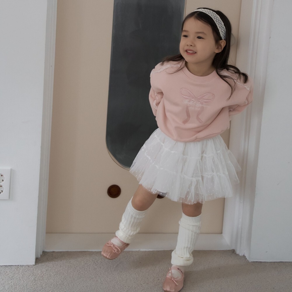 90-130 質感蝴蝶結大學T 2色