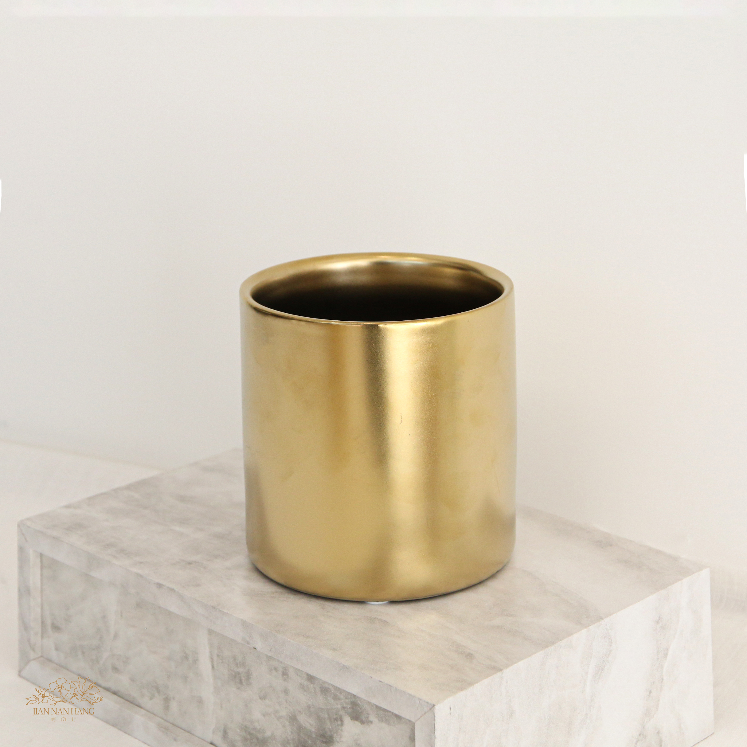 陶瓷花器 直筒 霧金 2尺寸