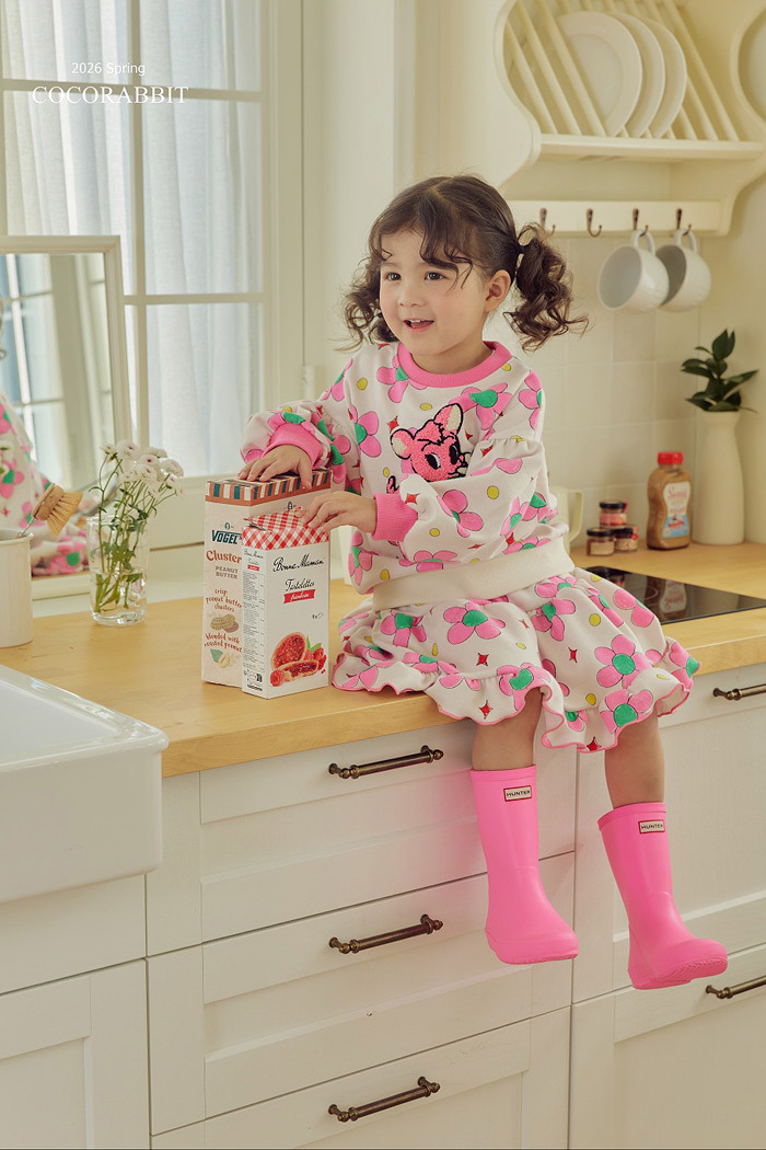 正韓春Coco Rabbit 手繪花朵小鹿上衣
