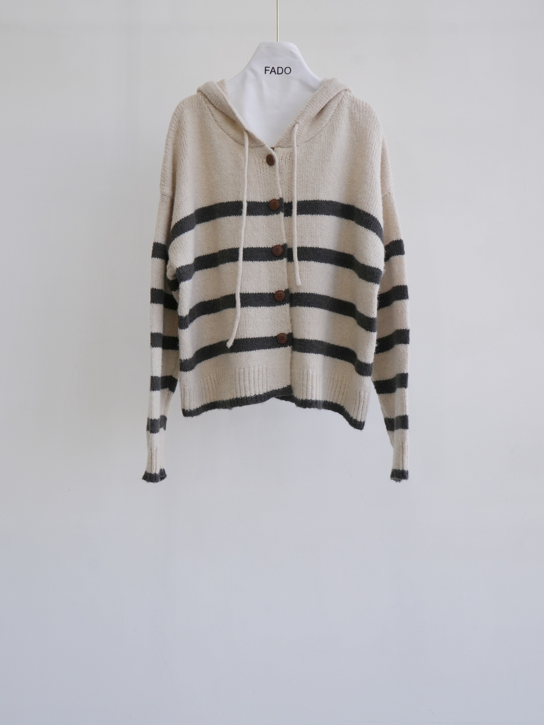 法朵Fado shop｜排釦條紋針織外套 8124021 三色