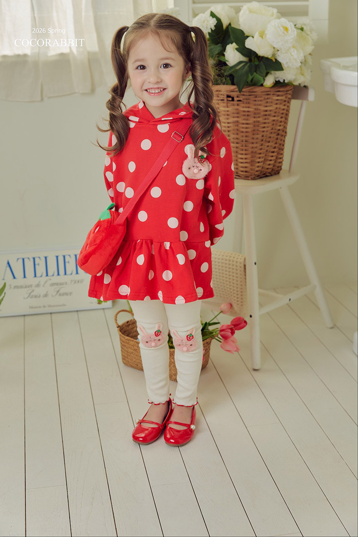 正韓春Coco Rabbit 兩色兔兔波點上衣