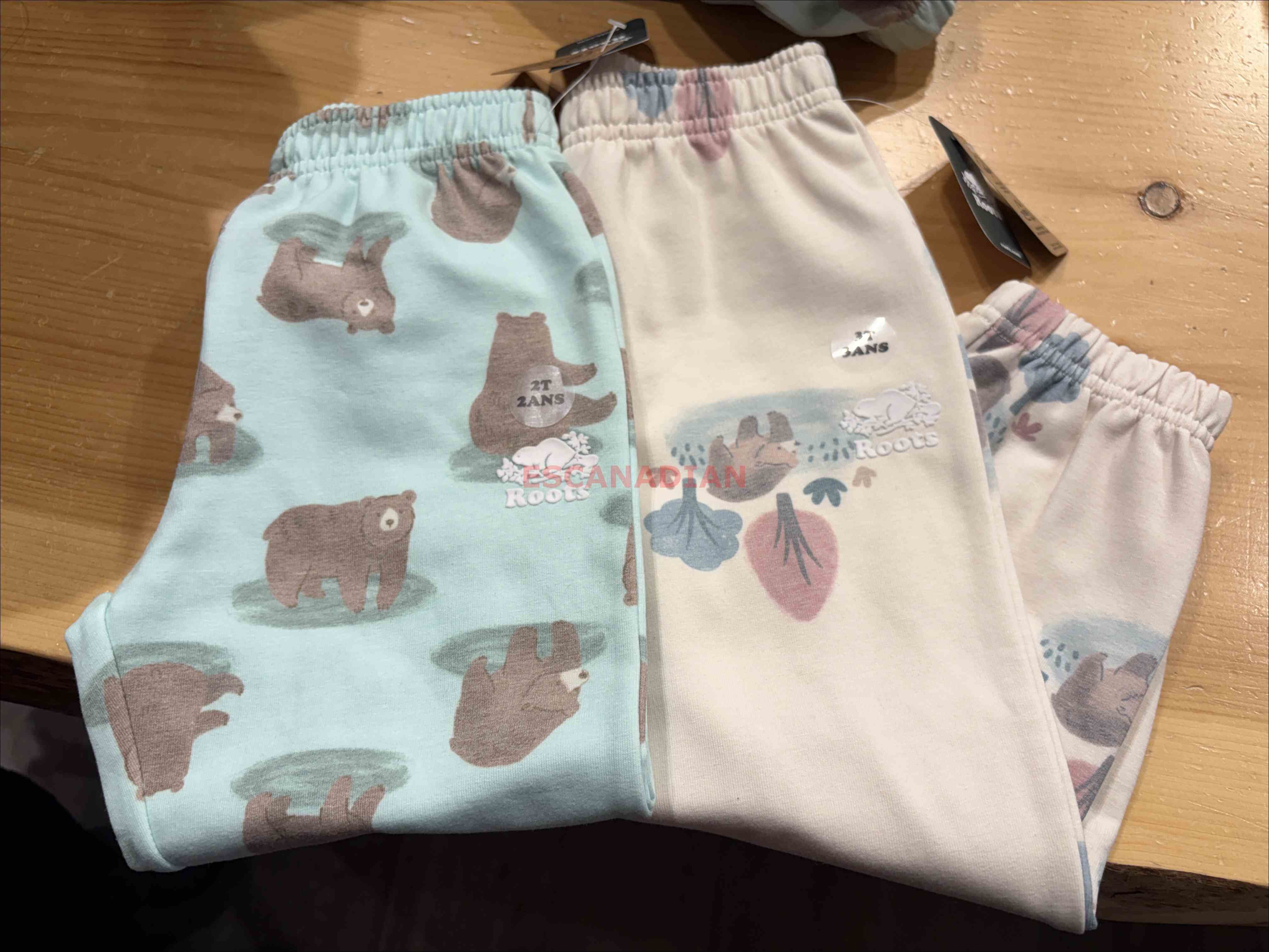 ROOTS 小童/baby 動物系列 細緻棉刷毛  滿版 刷毛 縮口 棉褲 (2色)