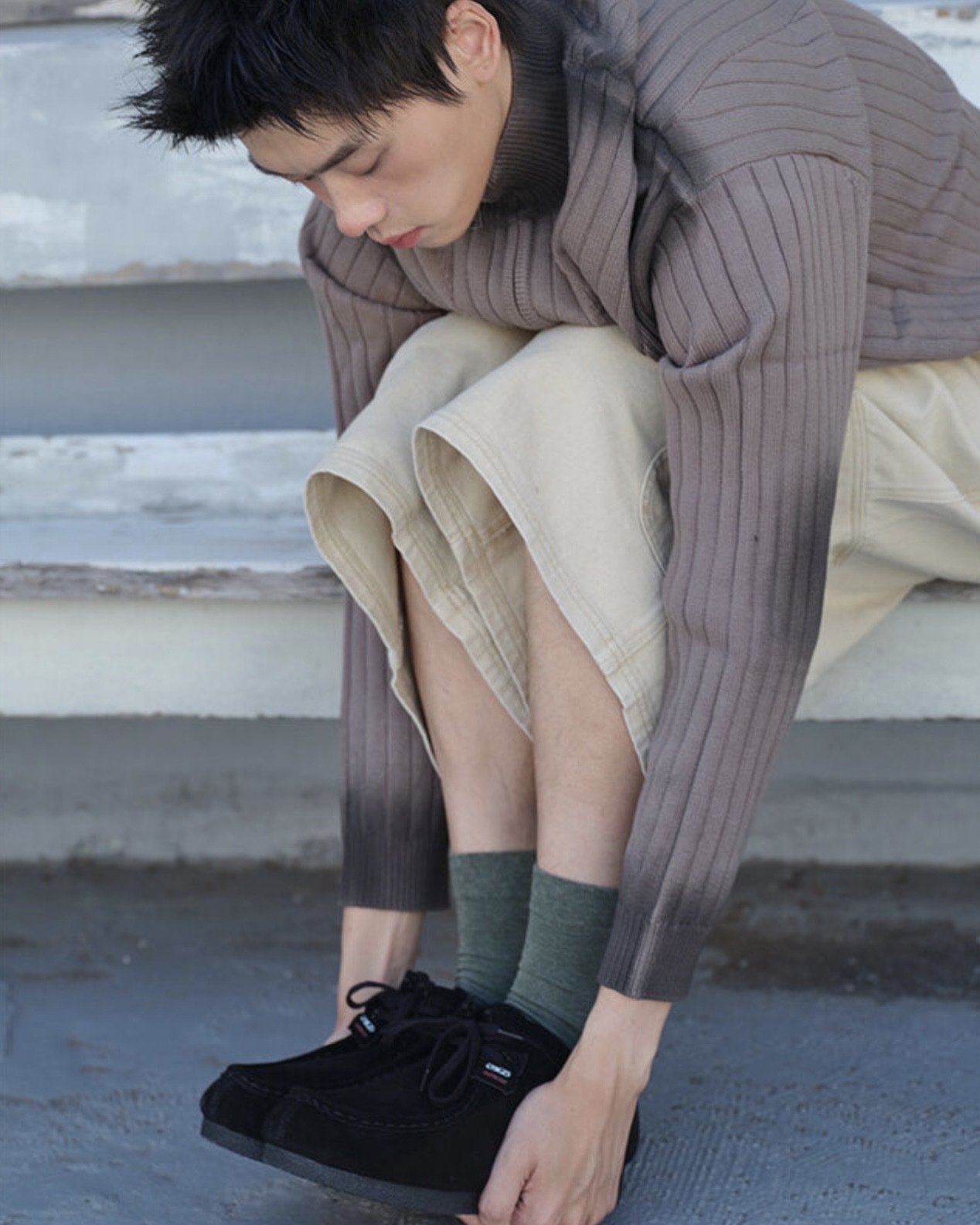 <情侶一起穿💖> 韓國 23.65 NUTTY 牛皮 增高 袋鼠鞋 兩色