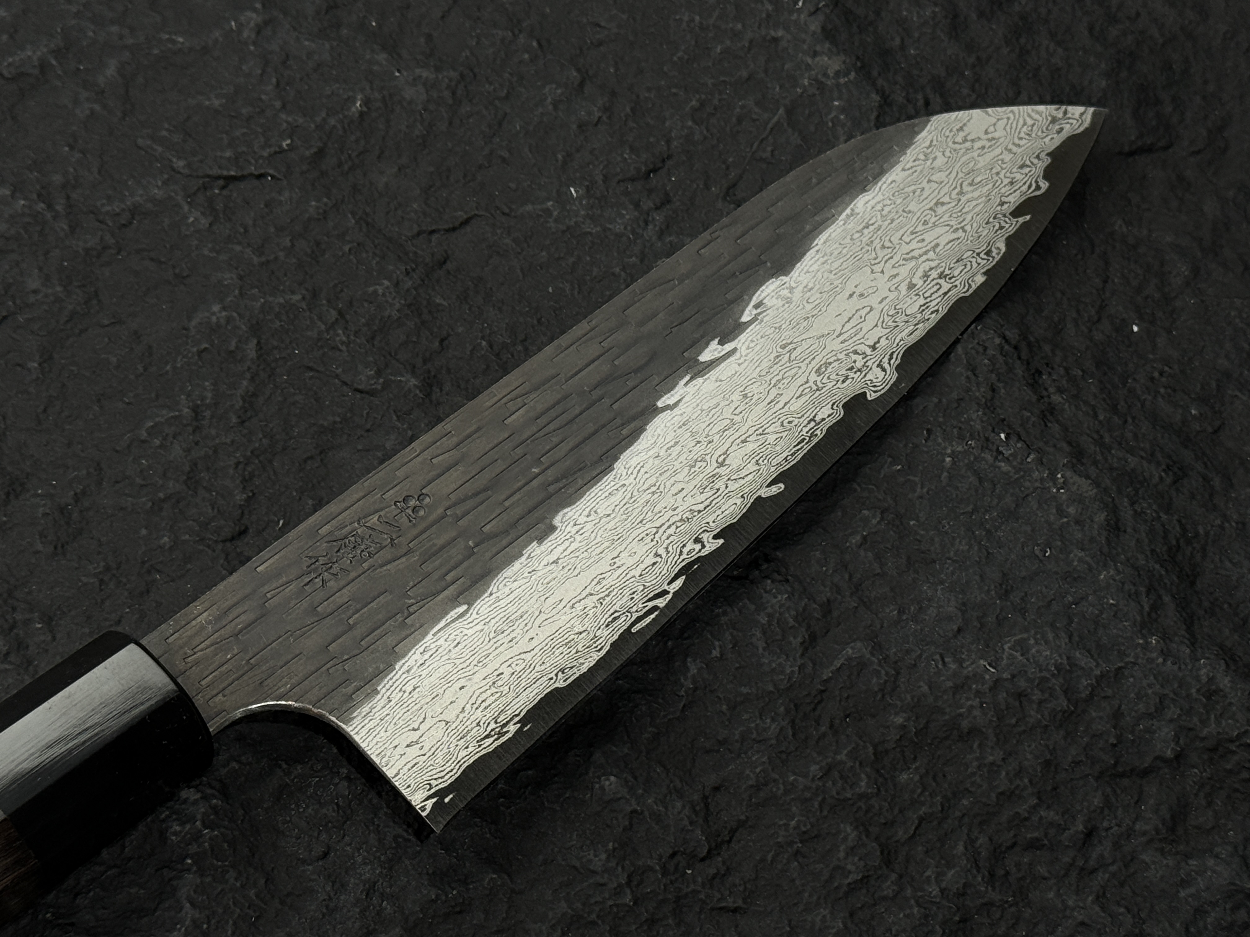 二唐刃物 VG XEOS 黑打 槌目 墨流 三德