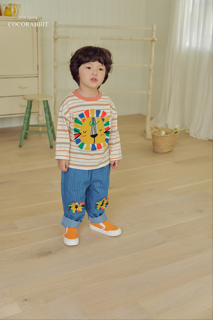 正韓春Coco Rabbit 條紋獅子上衣