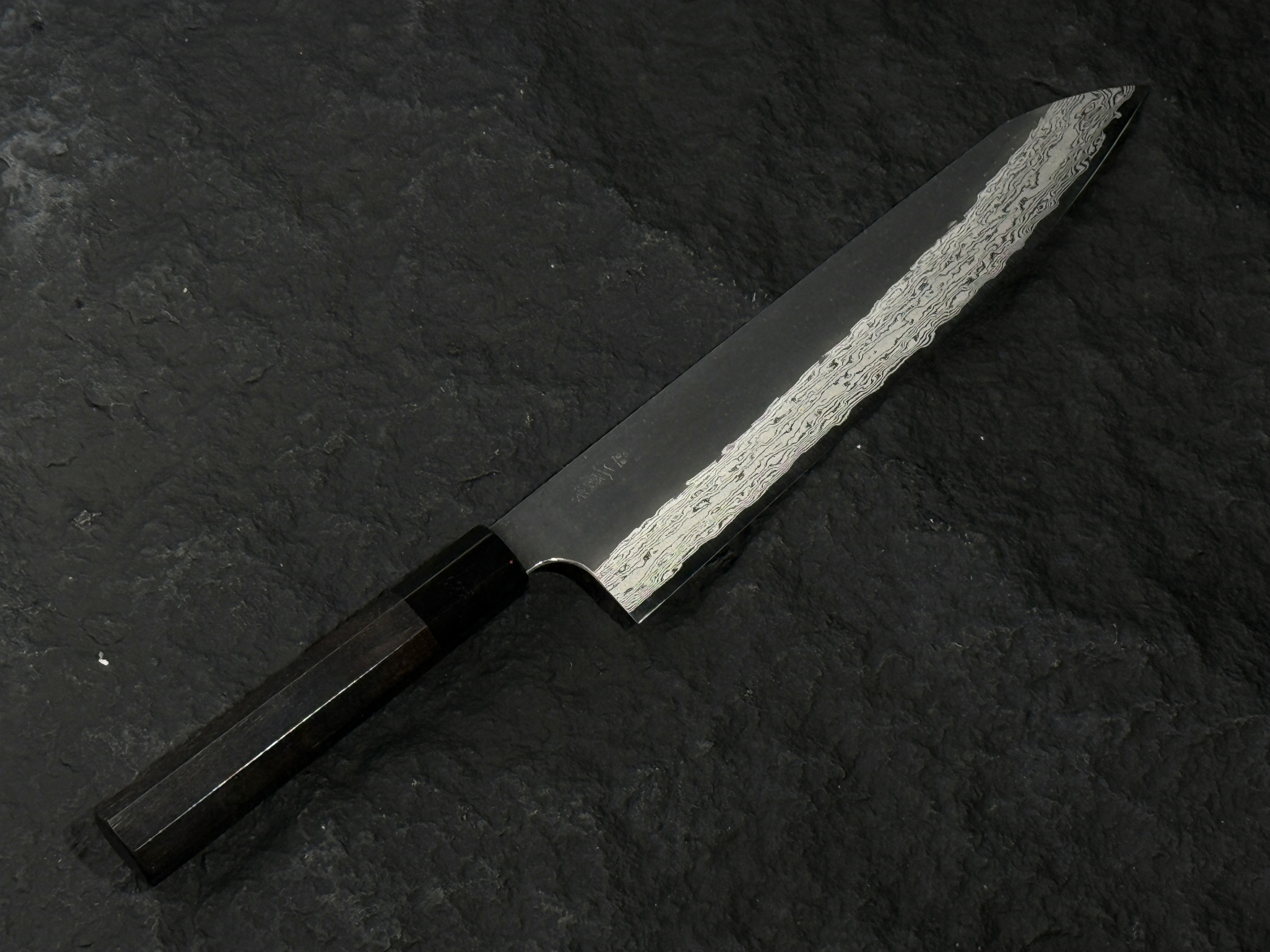 二唐刃物 VG XEOS 黑打 槌目 墨流 牛刀