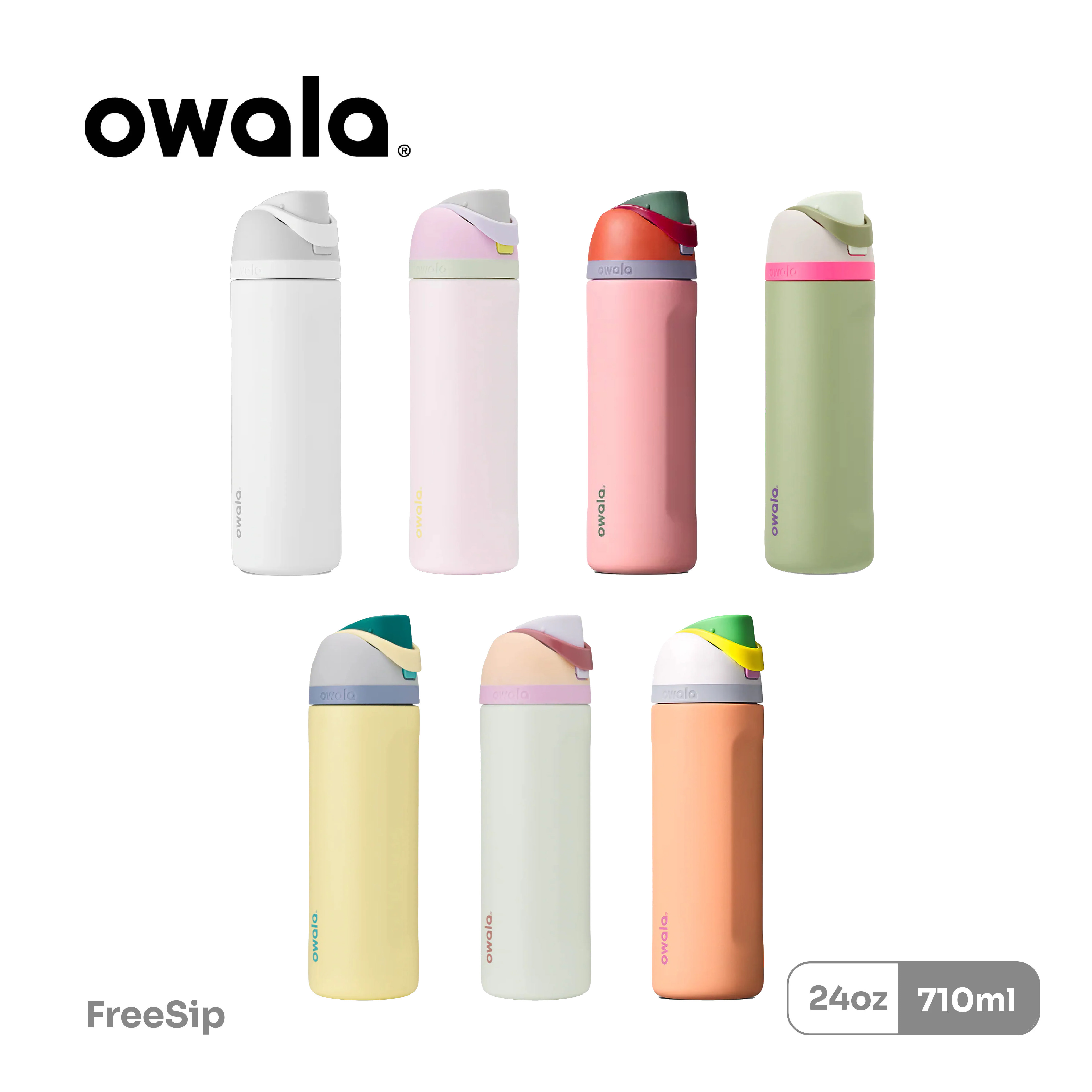 Owala® FreeSip 710ml / 24oz 不鏽鋼吸管保溫瓶