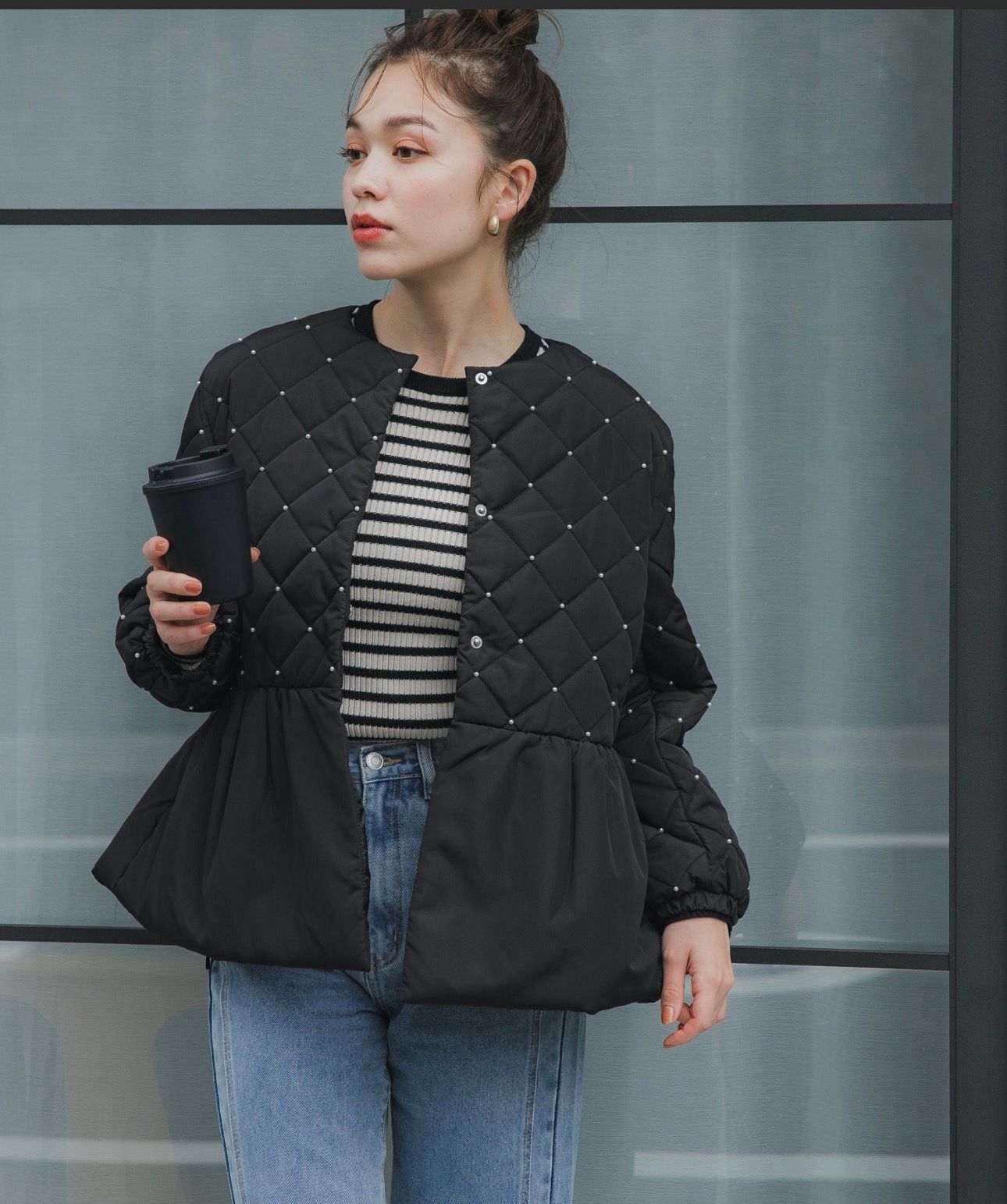 【預購】JN0124103 coca 珍珠小香風外套