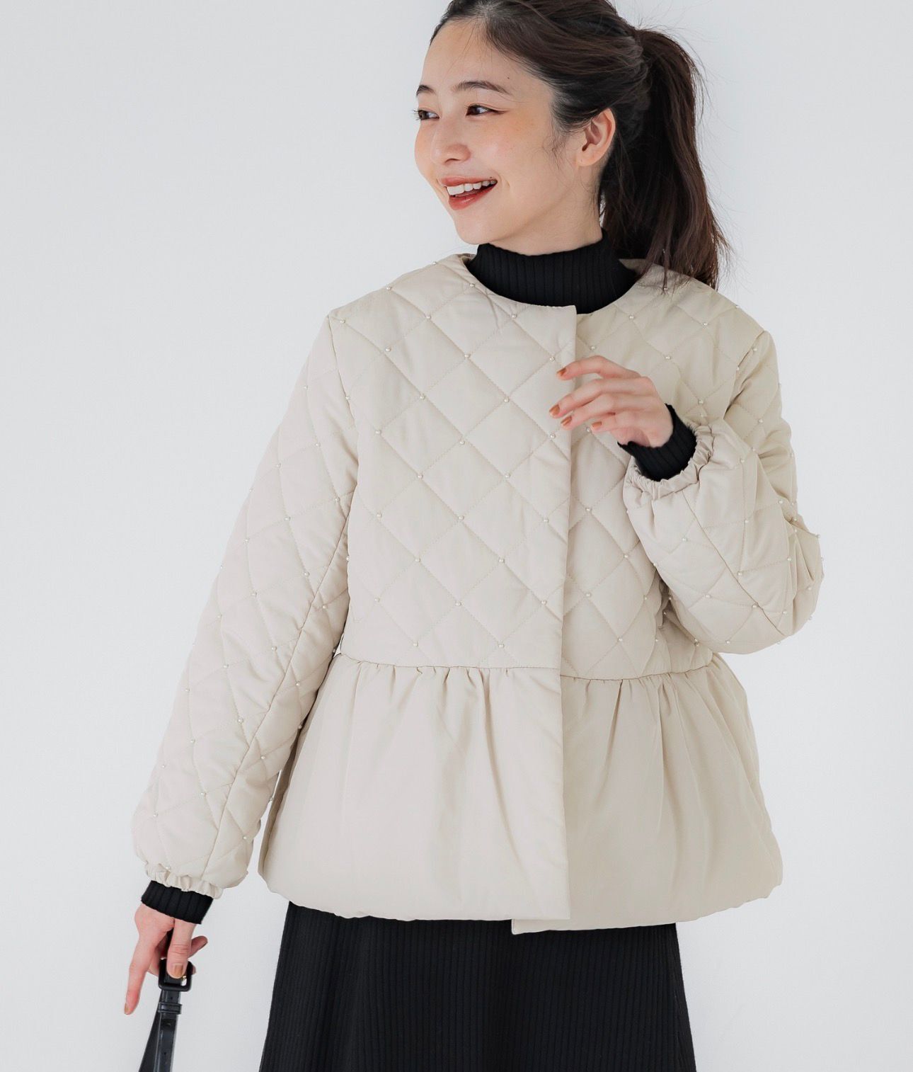 【預購】JN0124103 coca 珍珠小香風外套