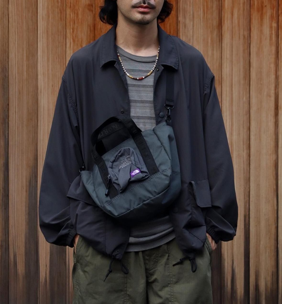 The north face purple label 紫標手提肩背二用包