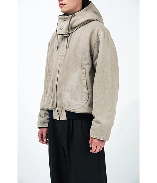 LAST PCS: A.PRESSE 2026 VINTAGE WW2 US NAVY DECK HOODED JACKET (26SAP-01-54) - BEIGE SIZE 2 PRE ORDER ITEM (預訂中)