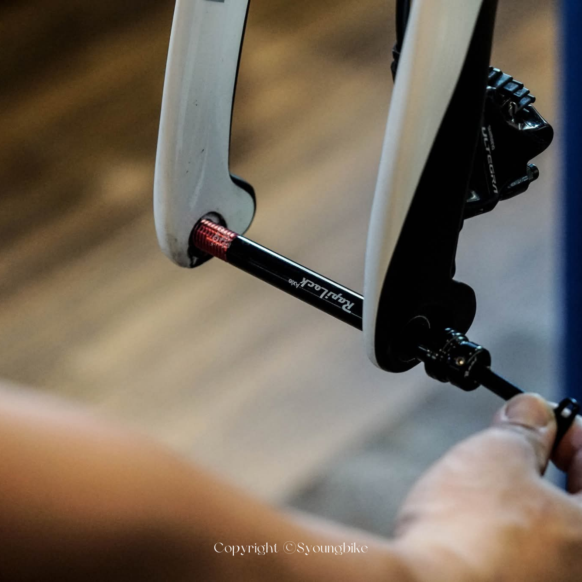 【RapiLock】Axle 105 碟煞公路車貫通軸快拆組 / 前輪 φ12×100（共５色）