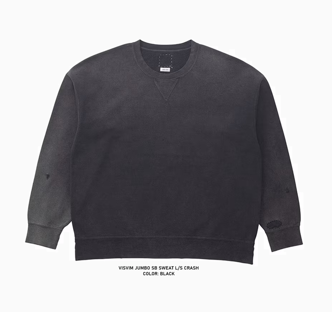 LAST PCS: VISVIM JUMBO SB SWEAT L/S CRASH - PRE ORDER ITEM (預訂中)