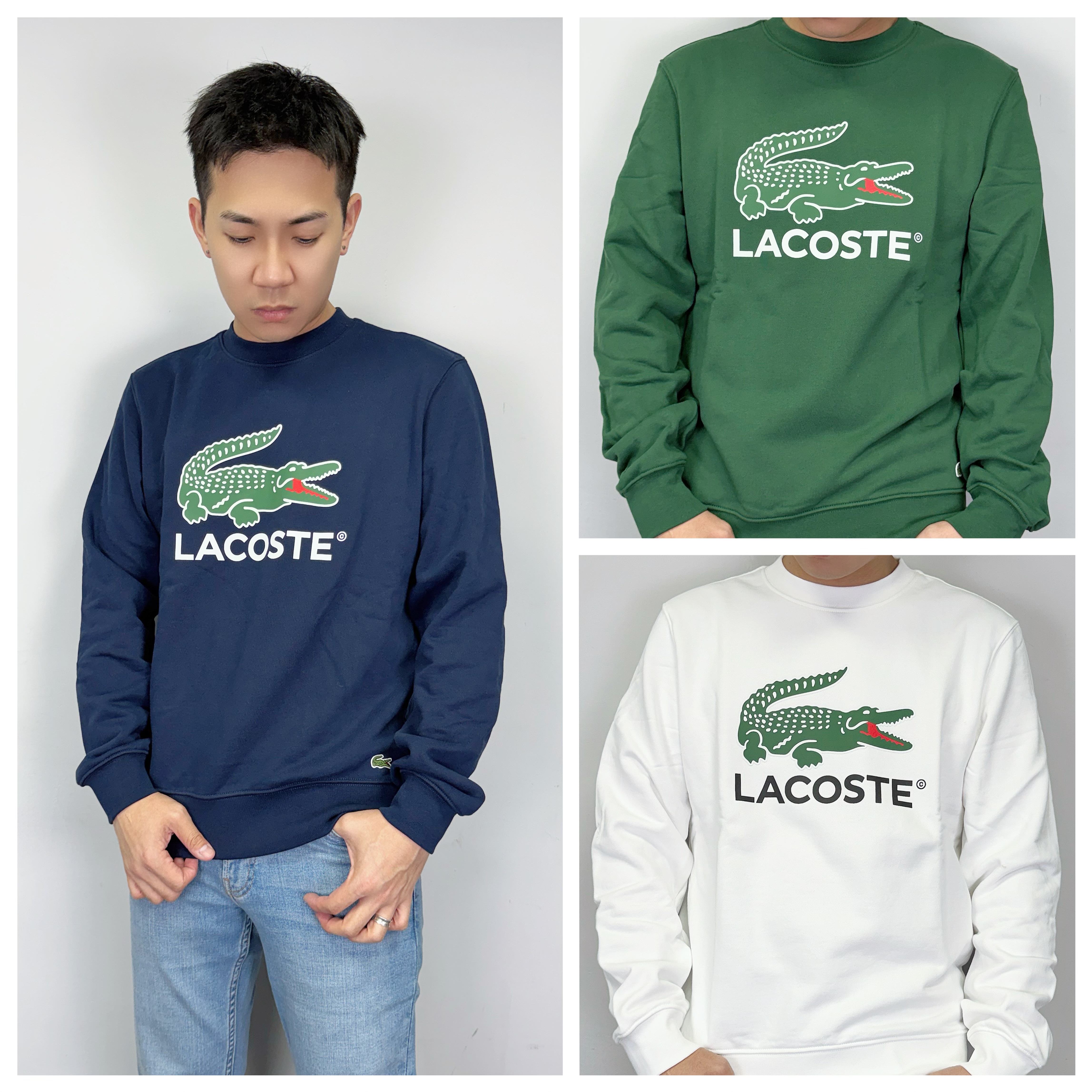 Lacoste 鱷魚 經典大Logo 大學T 長袖上衣