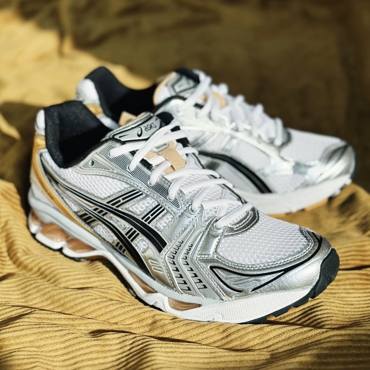 ASICS GEL-KAYANO 14 銀白金 橘金屬 休閒 復古 男鞋 1201A019-102