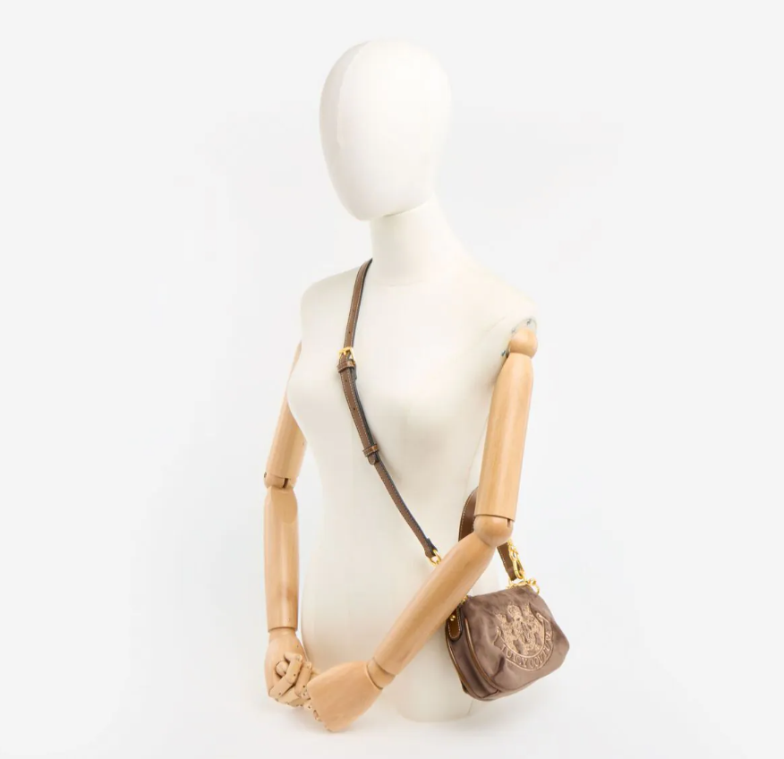 英國代購 (獨立訂單)-JUICY COUTURE Brown Velvet Hobo Shoulder 🎄香港現貨🎄