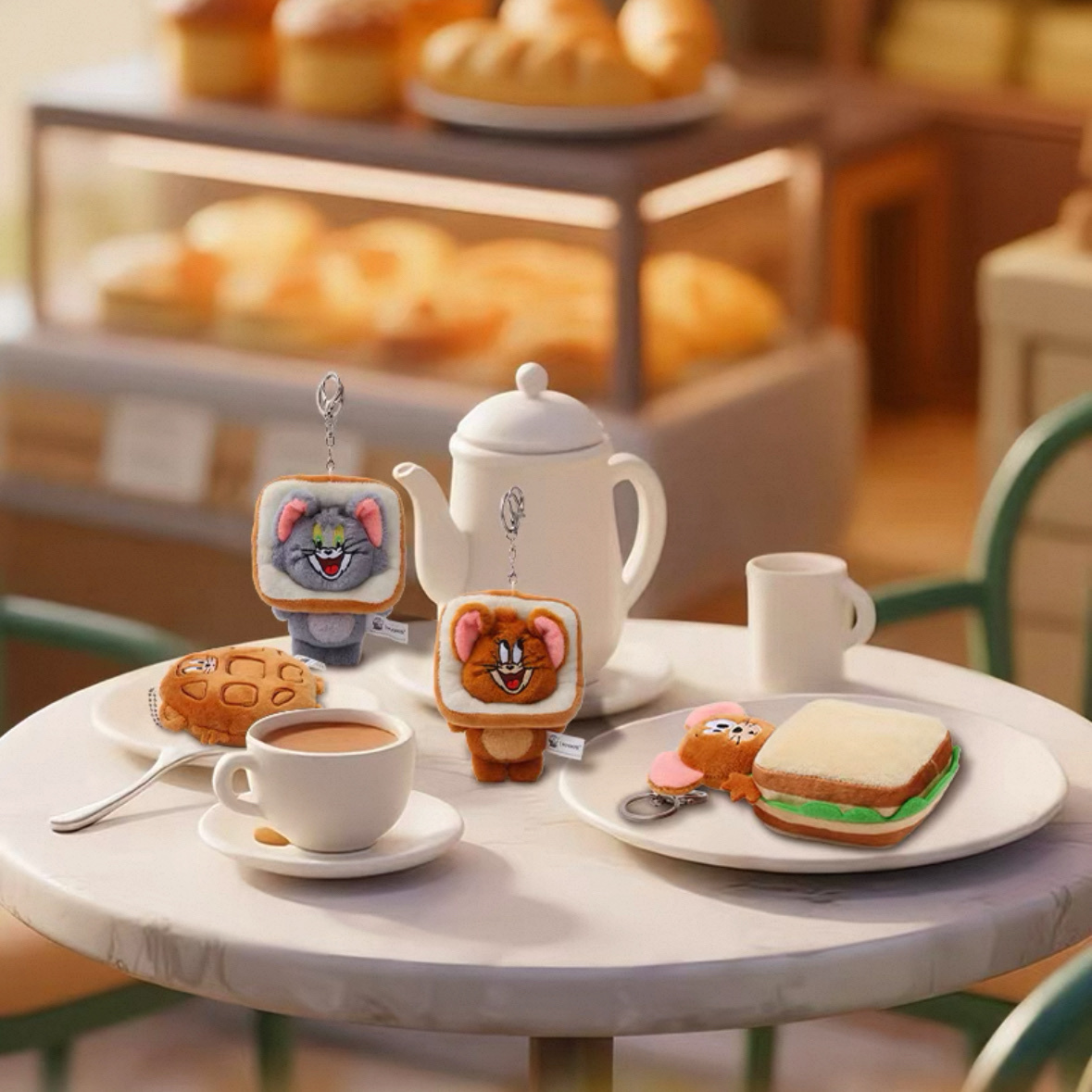 正版授權《TOM & JERRY湯姆貓與傑利鼠》甜品系列 吊飾 鑰匙圈