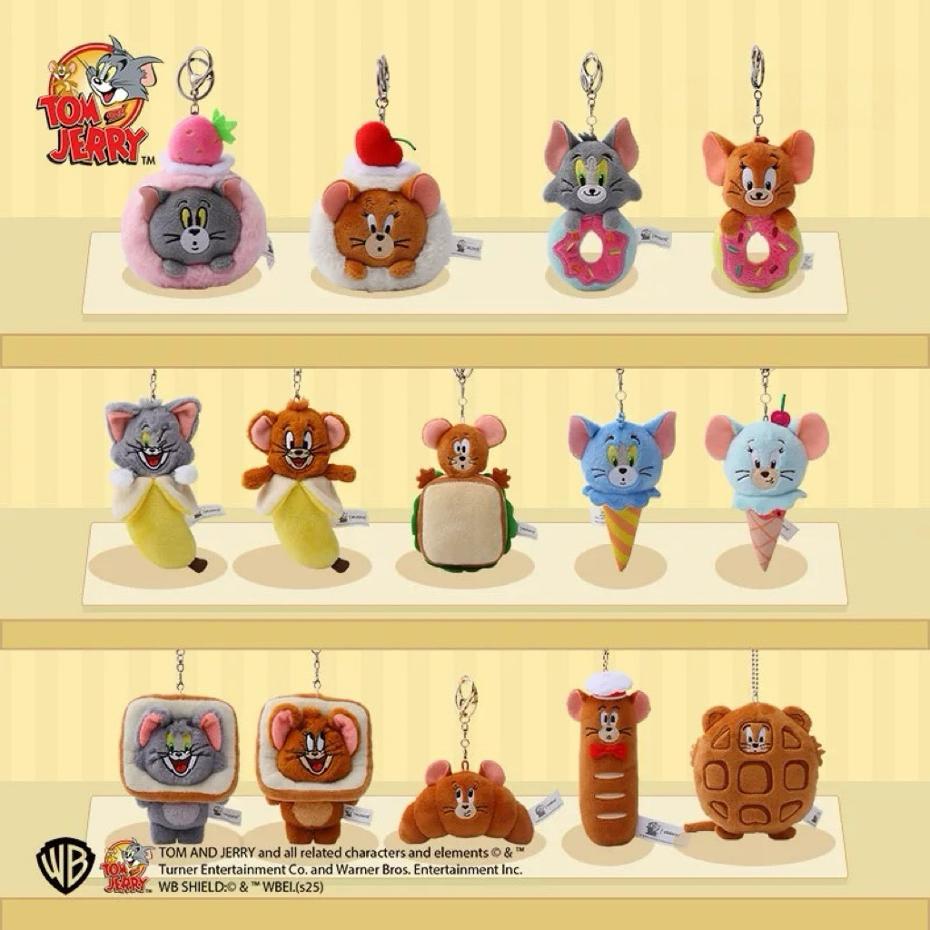 正版授權《TOM & JERRY湯姆貓與傑利鼠》甜品系列 吊飾 鑰匙圈