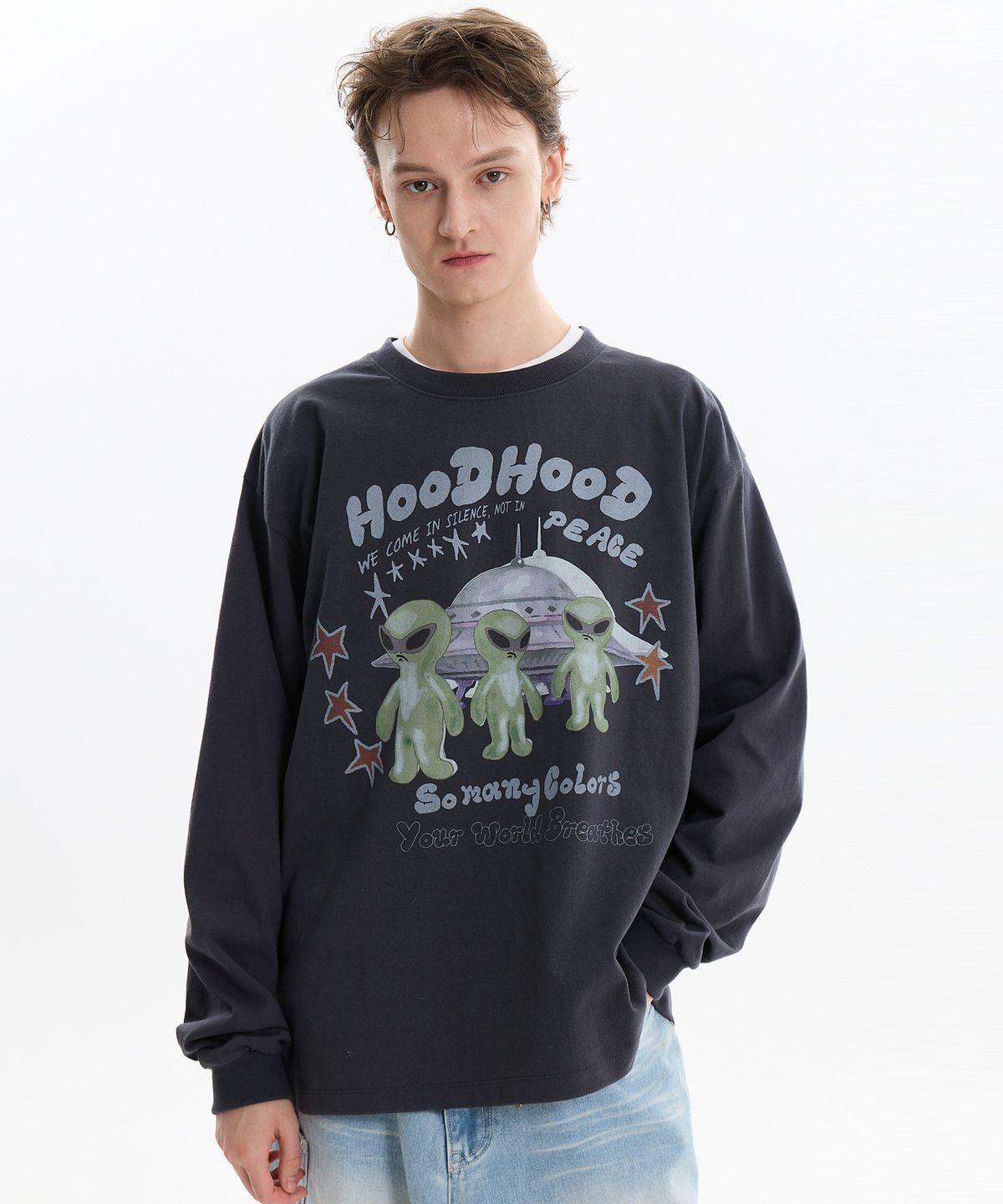 HOODHOOD Alien Peace Long-Sleeve