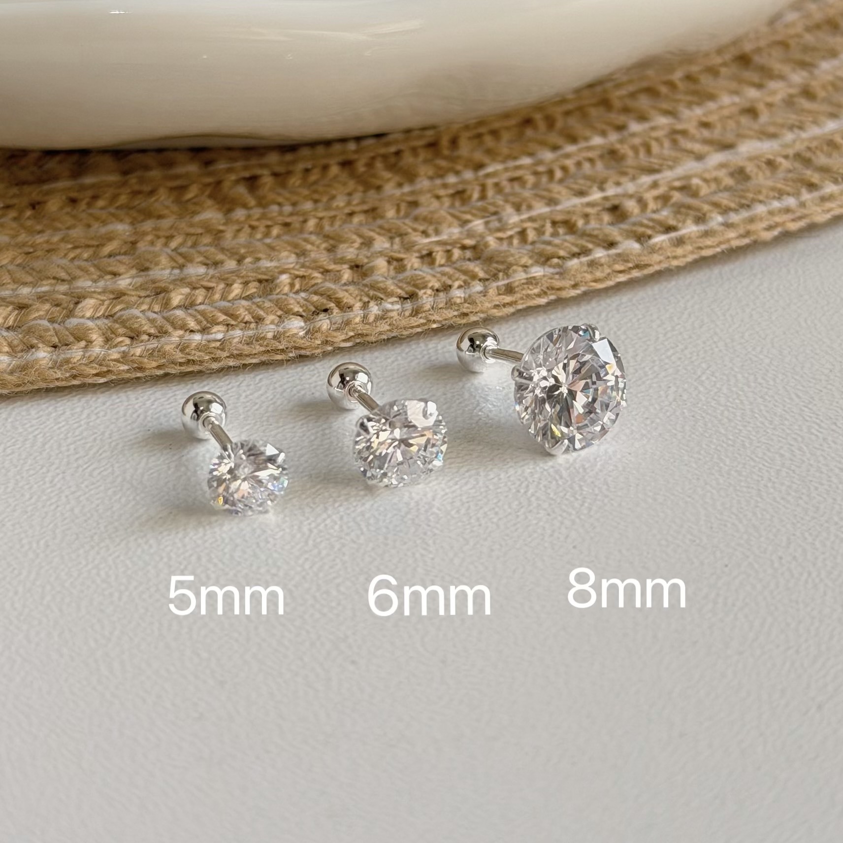 V263（大尺寸)基本單鑽純銀鎖針