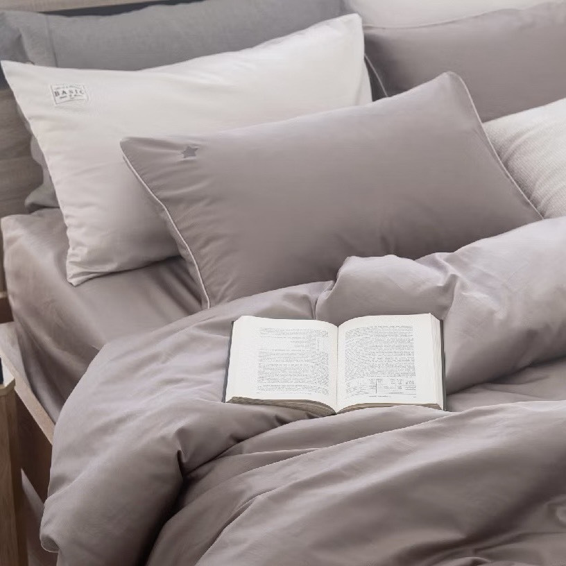 白金埃及棉床包兩用被組  |  古銅棕