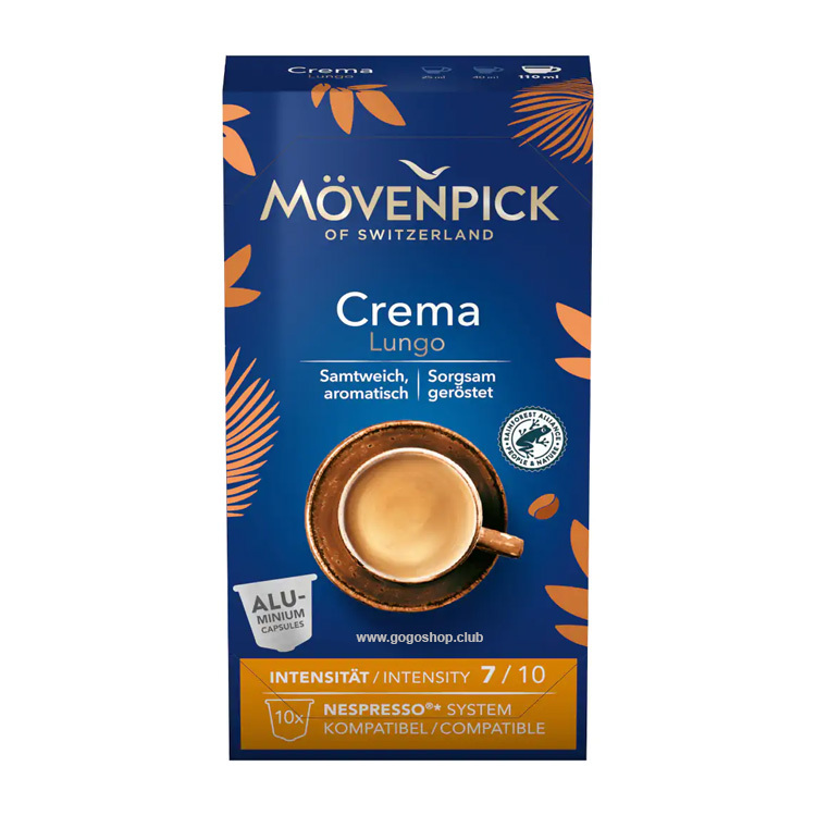 Mövenpick Crema Lungo 咖啡膠囊 (10 粒裝) 中度烘焙 - 兼容 Nespresso