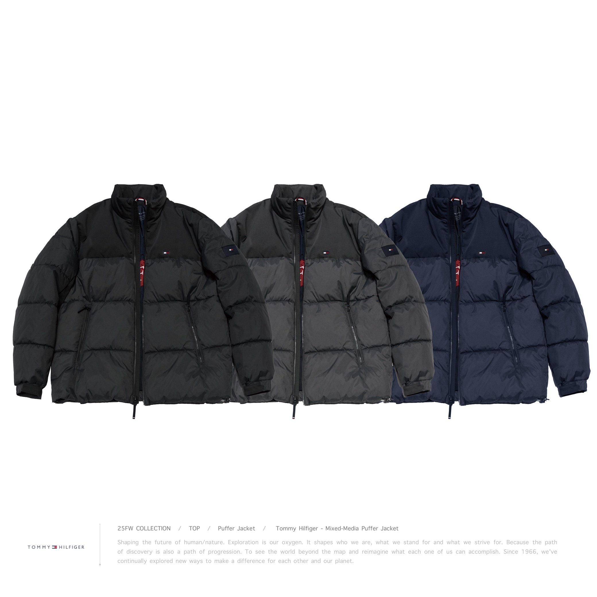 Tommy Hilfiger - Mixed-Media Puffer Jacket