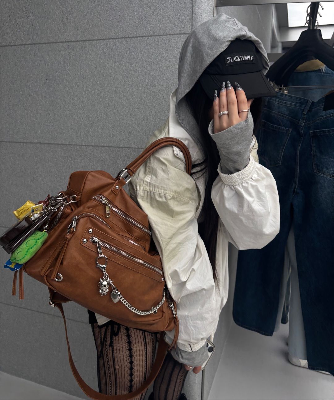 BLACK PURPLE Bread Bag