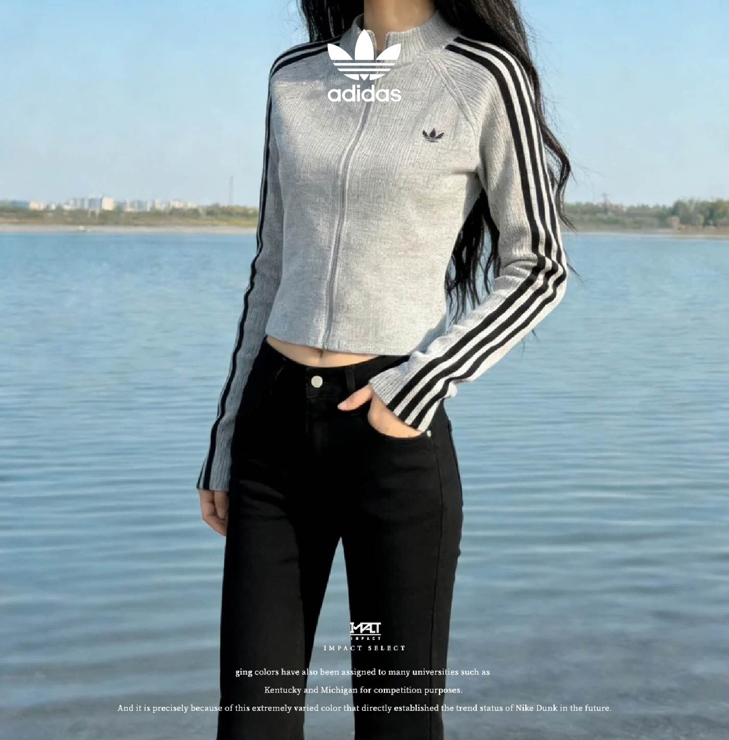 Adidas originals 休閒復古立領 修身外套 宋雨琦同款 JZ0886