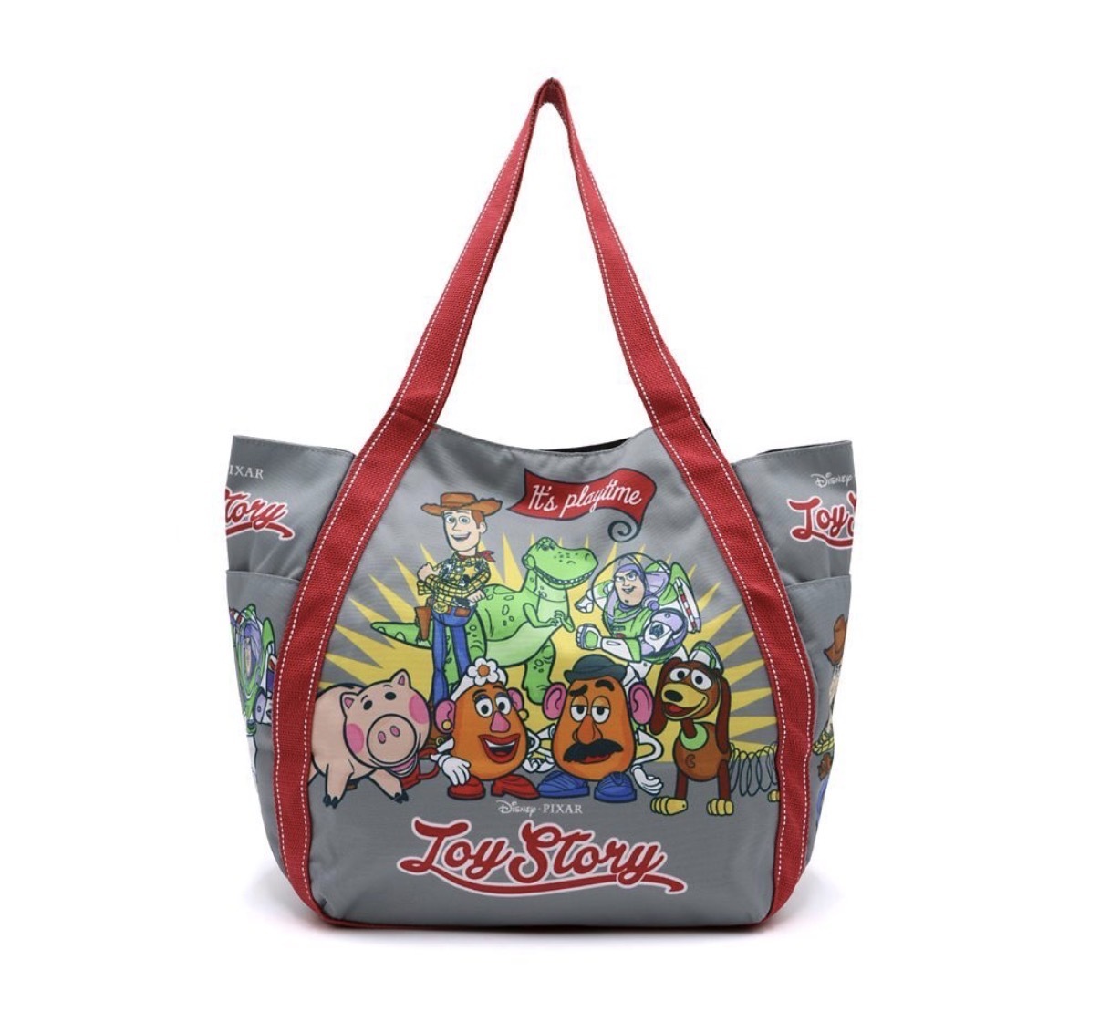 【多莉推薦】JP  JP Toystory 大雜燴丸型手挽袋 灰 0135 TK250124