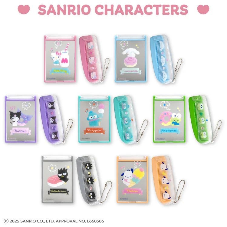 JP Sanrio 透明鏡梳套裝 2件裝 4970 TK260124