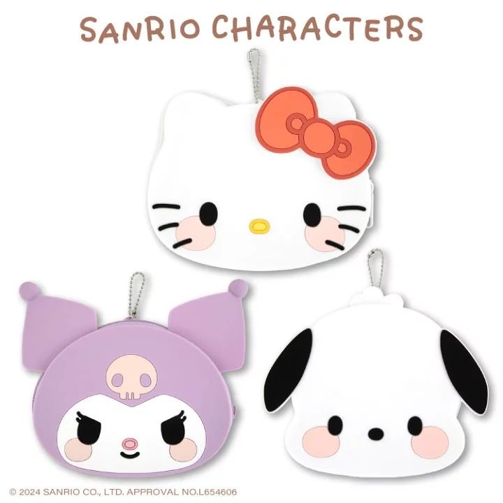 JP Sanrio 女角款矽膠拉鏈Pouch 2100 TK260124