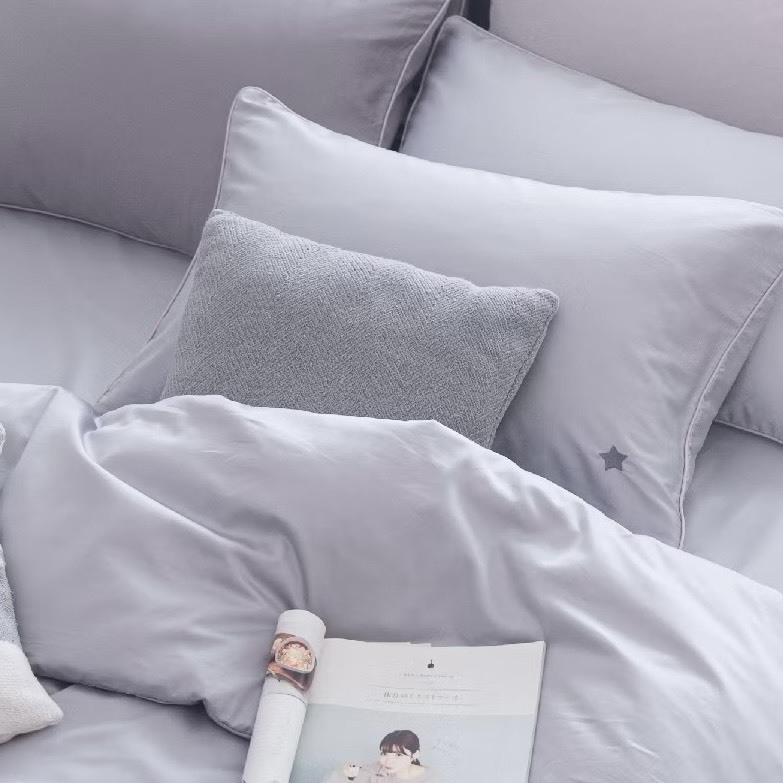 白金埃及棉床包兩用被組  |  雲水藍