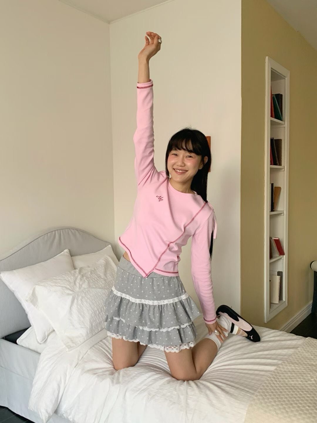 外縫線不齊長袖T