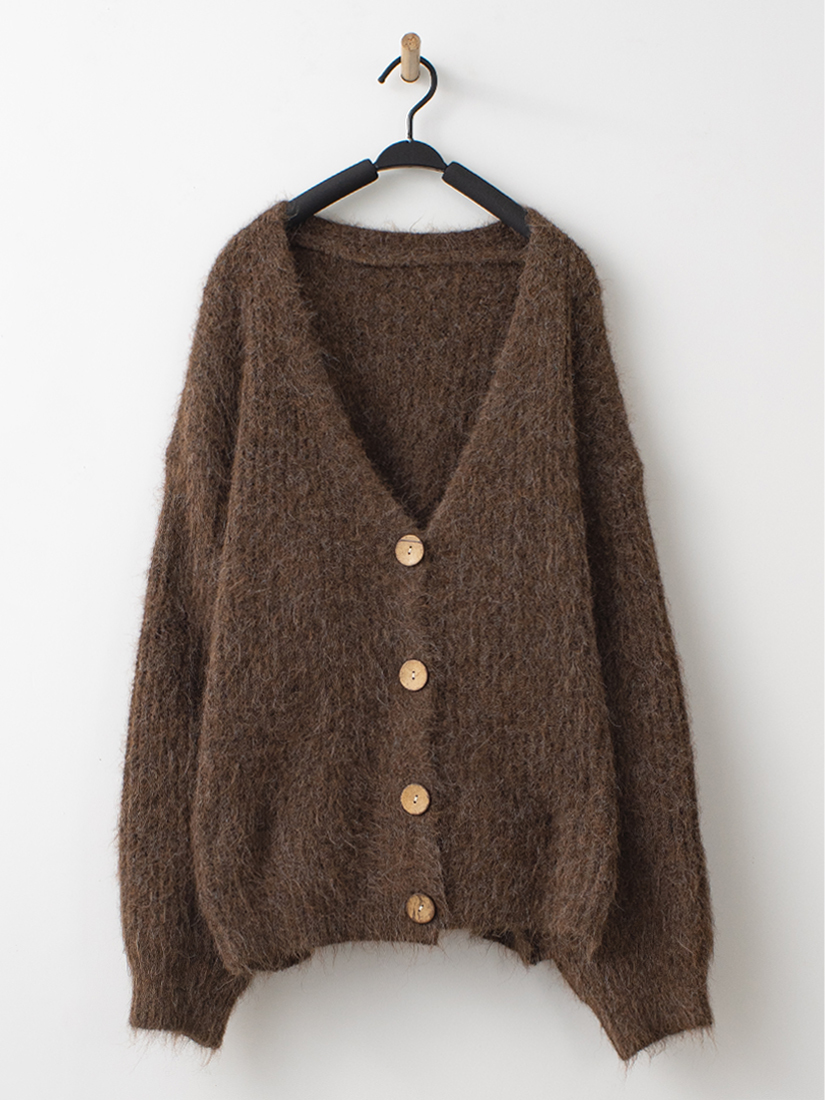 空氣感・Shaggy 毛海 V 領針織外套