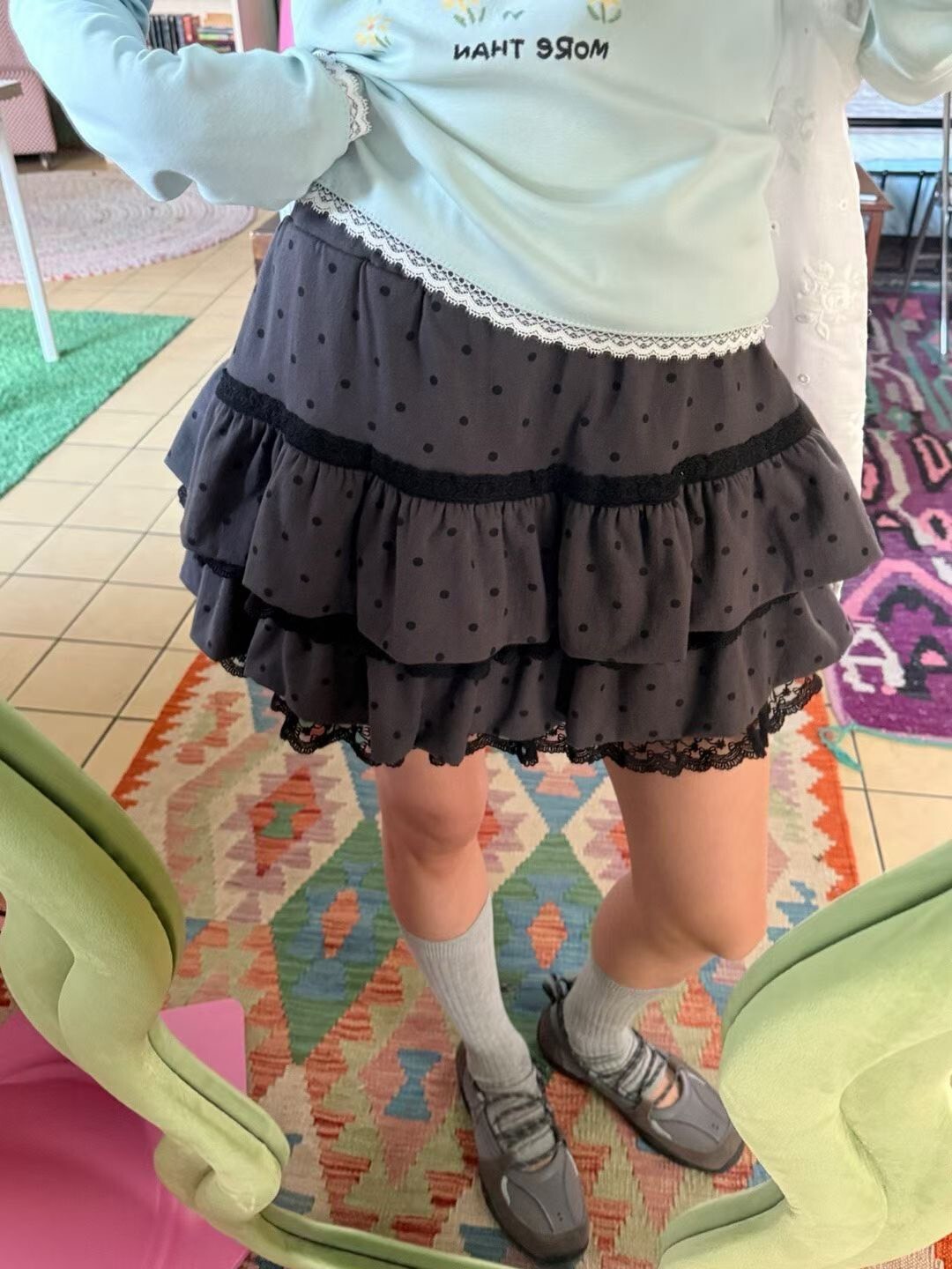 點點蕾絲蛋糕裙