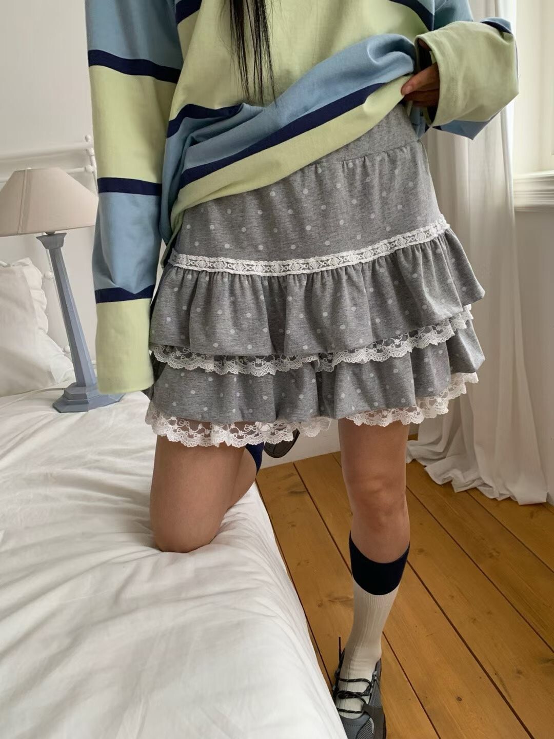 點點蕾絲蛋糕裙