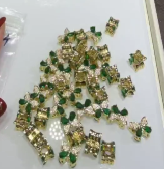 260124 - C91 14K金電鍍金色綠蝴蝶隔珠1粒