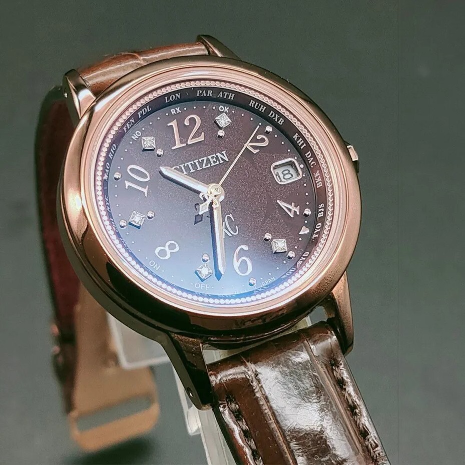 【CITIZEN 星辰】XC 天然鑽石 電波鈦金屬 典雅不鏽鋼 女款手錶 EC1147-01X