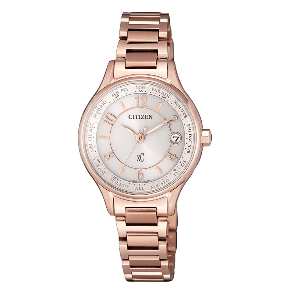 【CITIZEN 星辰】XC 鈦金屬多元雅緻腕錶 Eco-Drive光動能 女款手錶 EC1162-59A