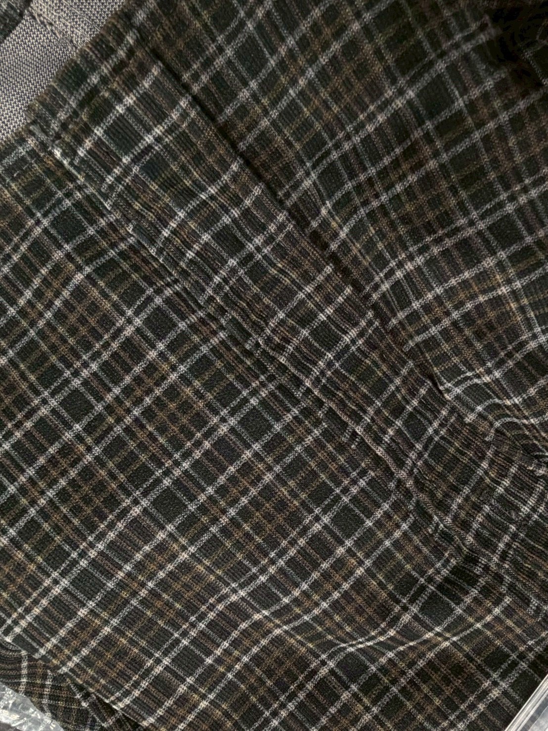 061451 翻領格子襯衫 - 綠色