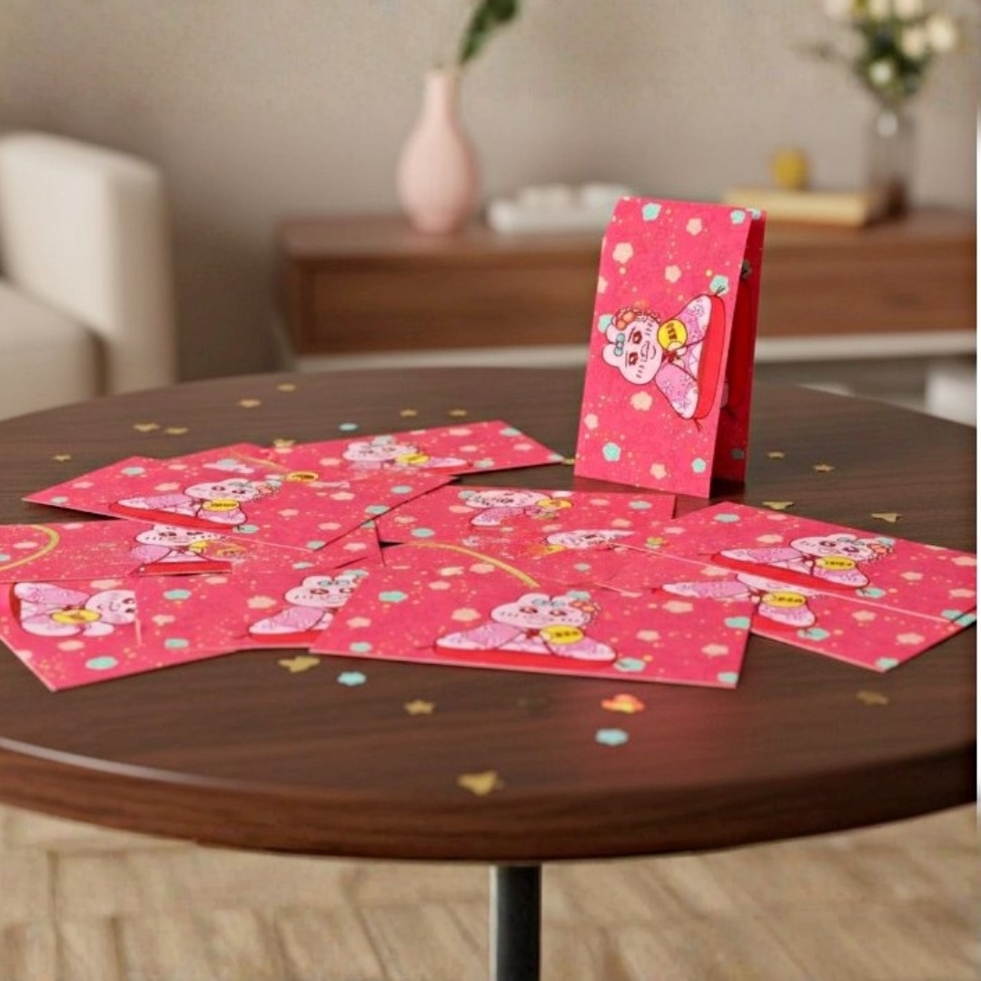 褲褲兔 底褲兔| 燙金利是封套裝 6P(長方版)