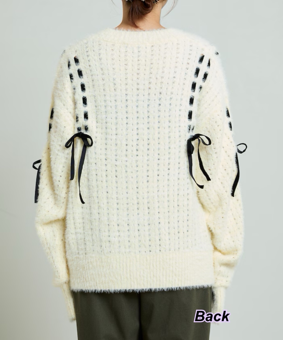 260125 Time sale 日系女裝絲帶蝴蝶冷衫外套/3 色