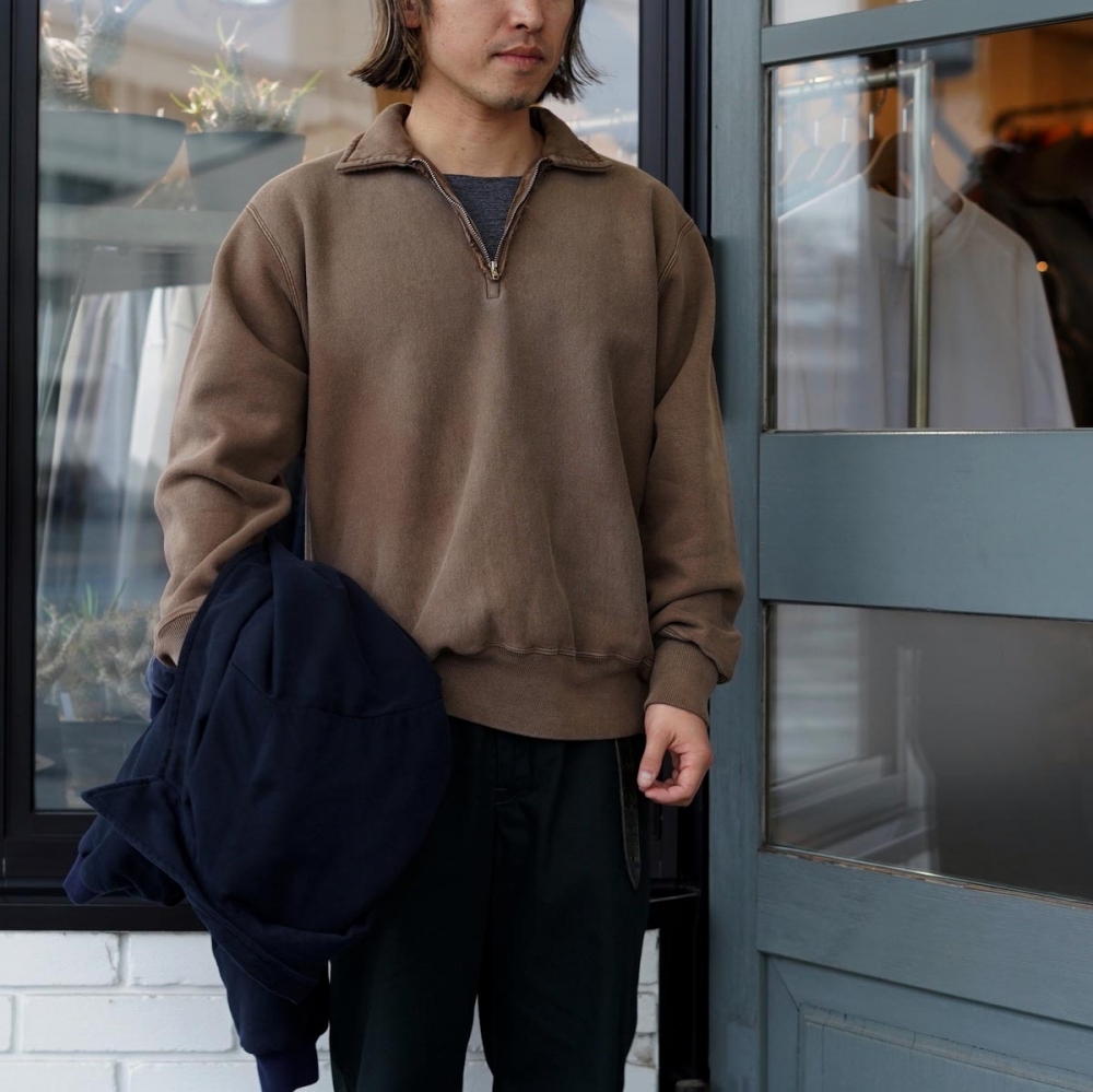 LAST PCS: A.PRESSE 2026 VINTAGE HALF ZIP SWEATSHIRT (26SAP-05-12) - PRE ORDER ITEM (預訂中)