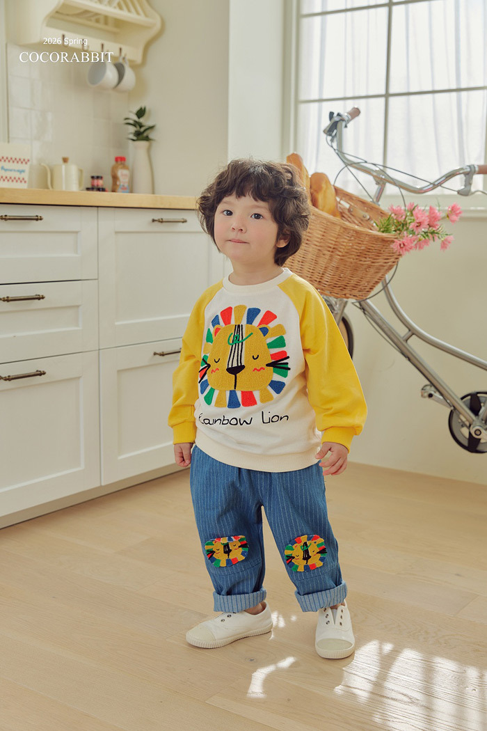 正韓春Coco Rabbit 兩色獅子拼袖上衣